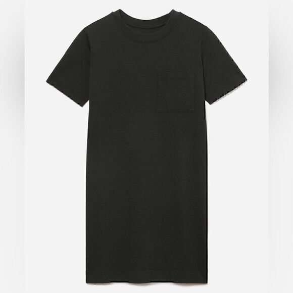 NWT Everlane Black Pocket Tee Shirt Weekend Dress Black XS - Picture 5 of 5